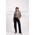 Studio Anneloes  Bibi leopard mink cardigan - latte/black