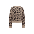 Studio Anneloes  Bibi leopard mink cardigan - latte/black