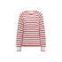 Studio Anneloes Josh stripe pullover - off white/deep red