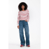 Studio Anneloes Josh stripe pullover - off white/deep red