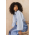 Studio Anneloes Noleste poplin stripe blouse - mid blue/white
