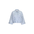 Studio Anneloes Noleste poplin stripe blouse - mid blue/white
