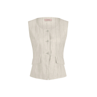 Studio Anneloes  Rebekka pinstripe gilet - kit/black