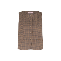 Studio Anneloes  Fie check gilet - caramel/latte