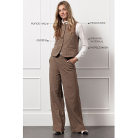 Studio Anneloes  Fie check gilet - caramel/latte