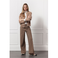 Studio Anneloes  Lexie check trousers - caramel/latte