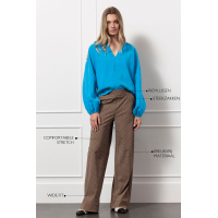 Studio Anneloes  Lexie check trousers - caramel/latte