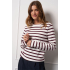 Studio Anneloes  Annika stripe ls tshirt - off white/bordeaux