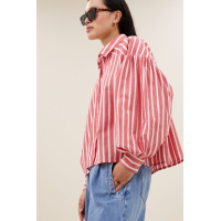 By-bar sarah short stripe blouse, red stripe