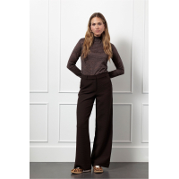 Studio Anneloes  Lexie waffle trousers - espresso