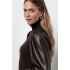 Studio Anneloes  Noortje faux leather top - espresso