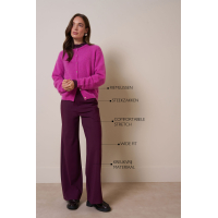 Studio Anneloes Lexie bonded trousers - blackberry