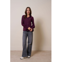 Studio Anneloes  Duna ruffle blouse - blackberry