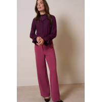 Studio Anneloes  Duna ruffle blouse - blackberry