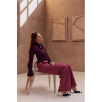 Studio Anneloes  Luz twill trousers - vintage berry