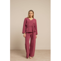 Studio Anneloes  Luz twill trousers - vintage berry