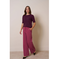 Studio Anneloes  Luz twill trousers - vintage berry