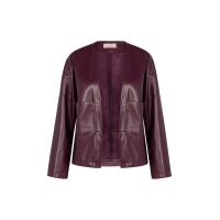 Studio Anneloes Vero faux leather jacket - blackberry