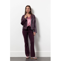 Studio Anneloes Vero faux leather jacket - blackberry