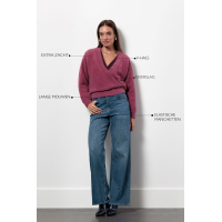 Studio Anneloes Nuri wrap pullover - vintage berry