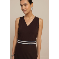 Studio Anneloes  Tirza tape dress - espresso