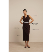 Studio Anneloes  Tirza tape dress - espresso