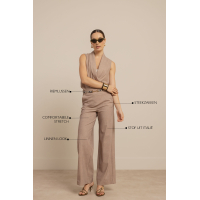 Studio Anneloes  Lexie linen look trousers - latte