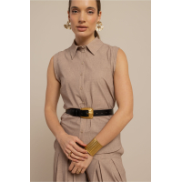 Studio Anneloes Georgie linen look blouse - latte