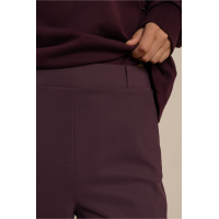 Studio Anneloes Lexie bonded trousers aubergine