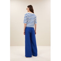 By-bar neva stripe top, azul blue stripe