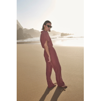 By-bar barley viscose blouse, rustic sienna