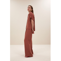 By-bar barley viscose blouse, rustic sienna