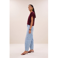 By-bar sil v-neck pullover