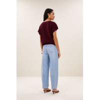 By-bar sil v-neck pullover