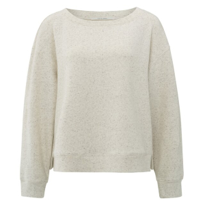 YAYA Boatneck sweatshirt, wool white melange