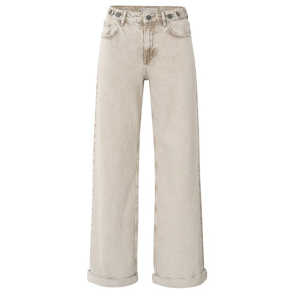 YAYA Loose denim w. roll- up - L32, washed brown YAYA Loose denim w. roll- up - L32, washed brown