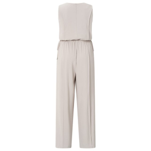 YAYA Woven sleeveless jumpsuit, milk brown