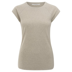 YAYA Fabric mix top with seam details, silver lining beige melange YAYA Fabric mix top with seam details, silver lining beige melange