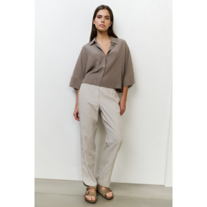 YAYA Woven structured trousers, silver lining beige YAYA Woven structured trousers, silver lining beige