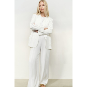 YAYA Woven high waist wide leg, crisp white YAYA Woven high waist wide leg, crisp white