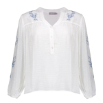 Geisha Blouse embro, white