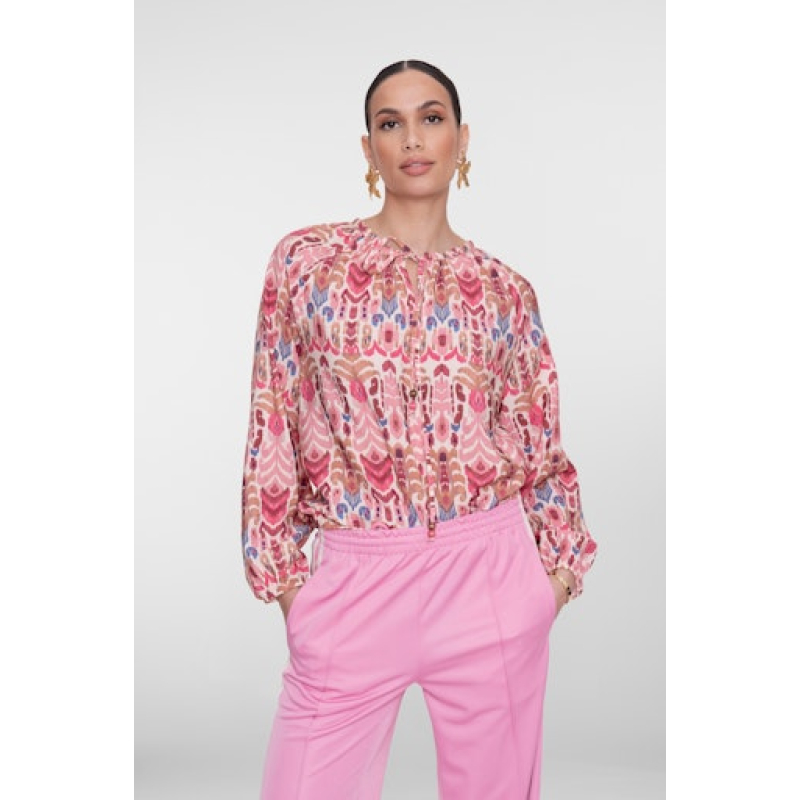 Geisha top, pink/cherry red