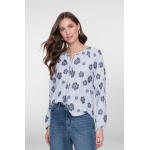 Geisha top, light blue/navy