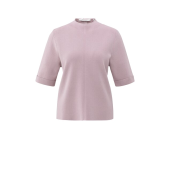 YAYA Sweater with buttons at back, cloud gray purple