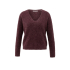 YAYA Soft sweater with V-neck, fudge purple