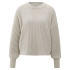 YAYA Ribbed sweater with round neck, taupe grey