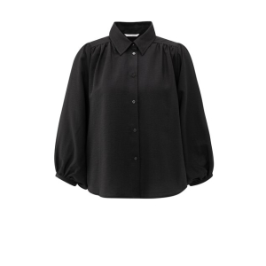 YAYA Blouse with balloon sleeves, black