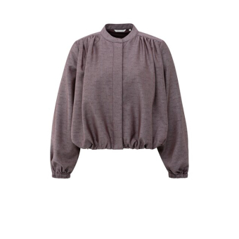 YAYA Balloon-shaped blouse jacket, fudge purple dessin