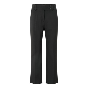 YAYA Trousers with modern waistband, black