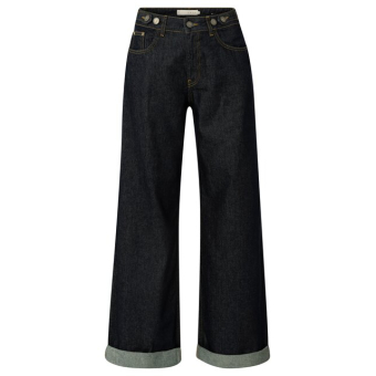 YAYA Loose fit denim with roll-ups, dark blue denim